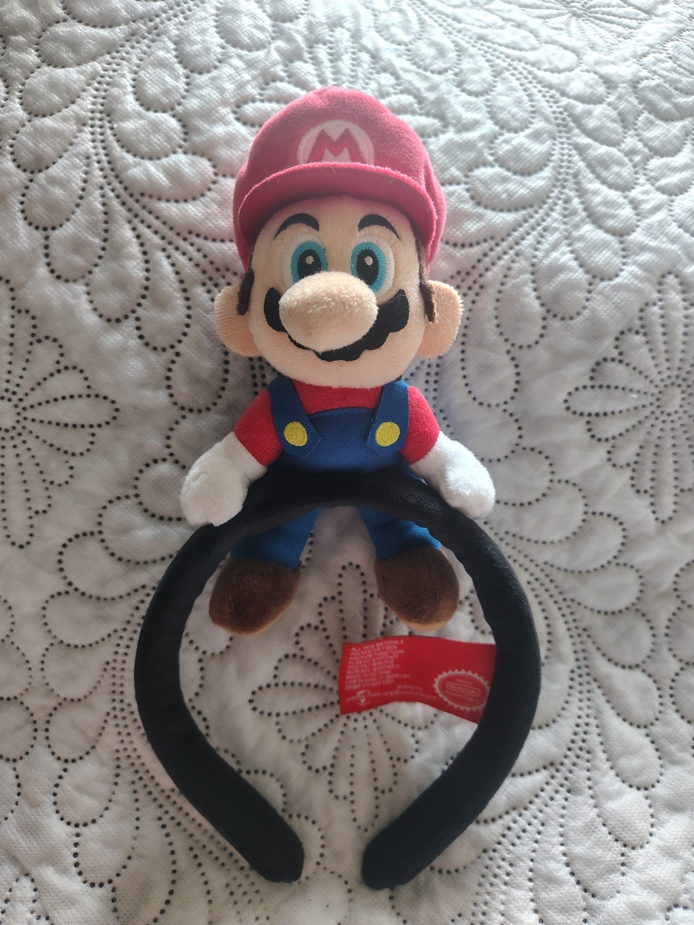 Super Nintendo Plush Red Mario Headband Plush Toy for Kids
